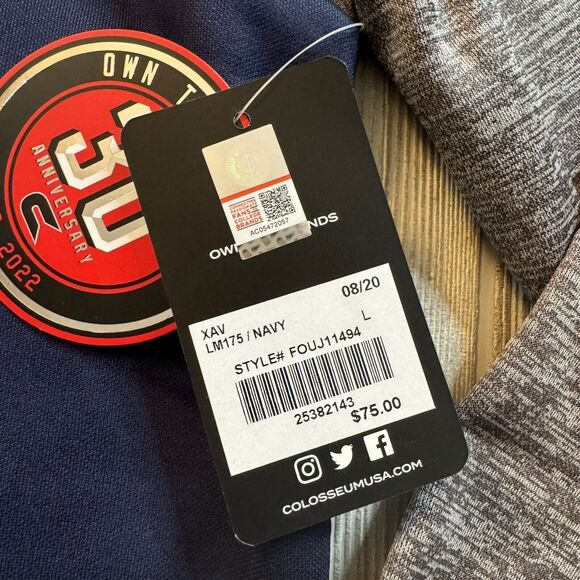 Colosseum Xavier Musketeers Logo Full Snap Hooded Jacket Men’s L Blue Gray New - Picture 5 of 14